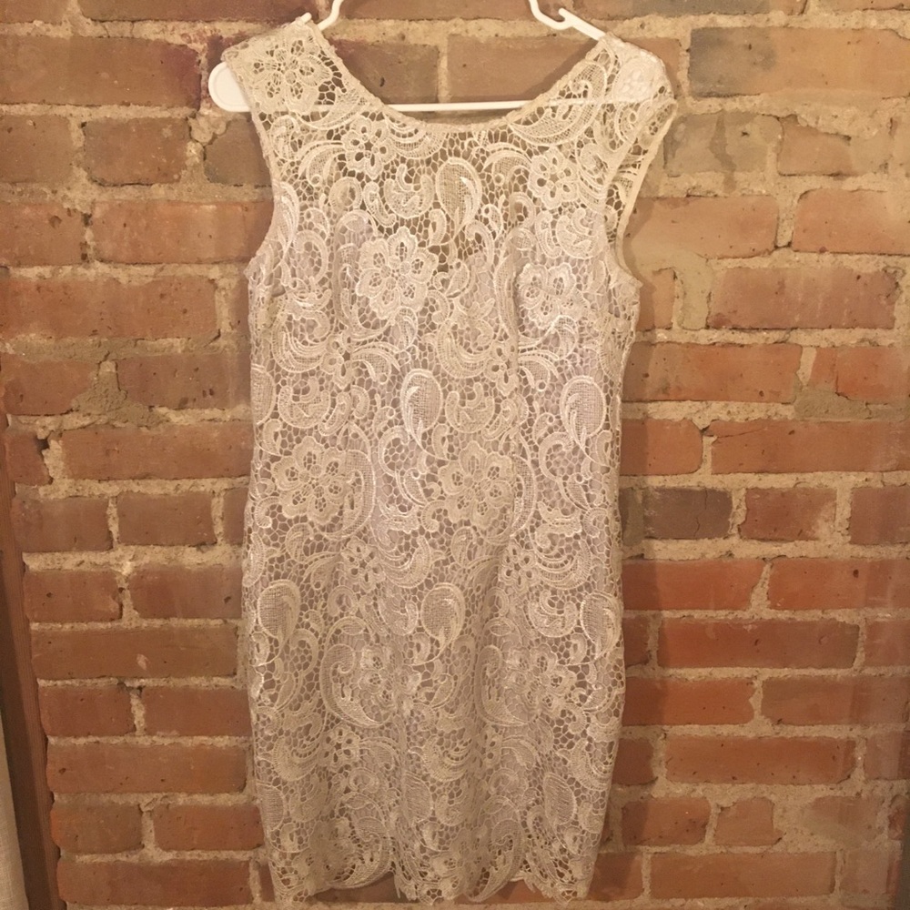Silver Lace Cocktail Dress